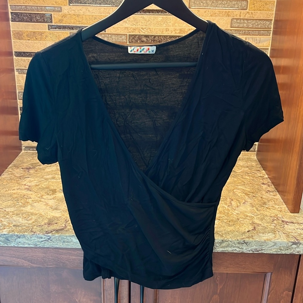 Kira Black Crop Top